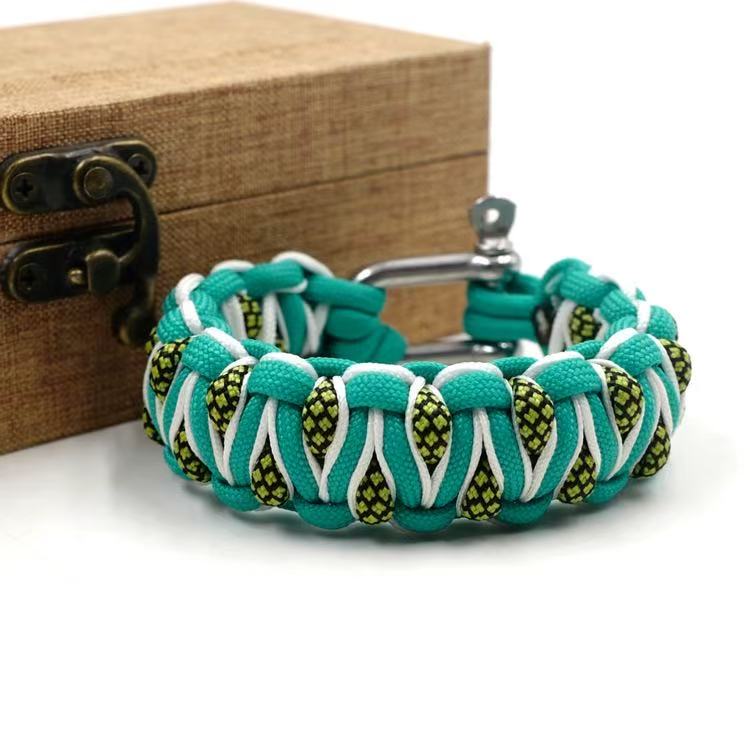 Outdoor Multifunctional Reflection Survival Bracelet Paracord Braided Rope Men Camping EDC Tool Emergency SOS